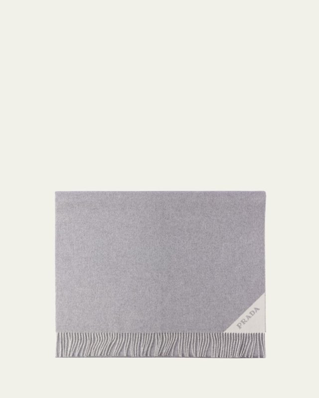 Fringe Cashmere-Wool Scarf